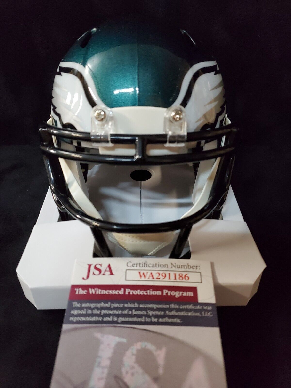 MVP Authentics Philadelphia Eagles Jordan Davis Autographed Signed Speed Mini Helmet Jsa Coa 117 sports jersey framing , jersey framing