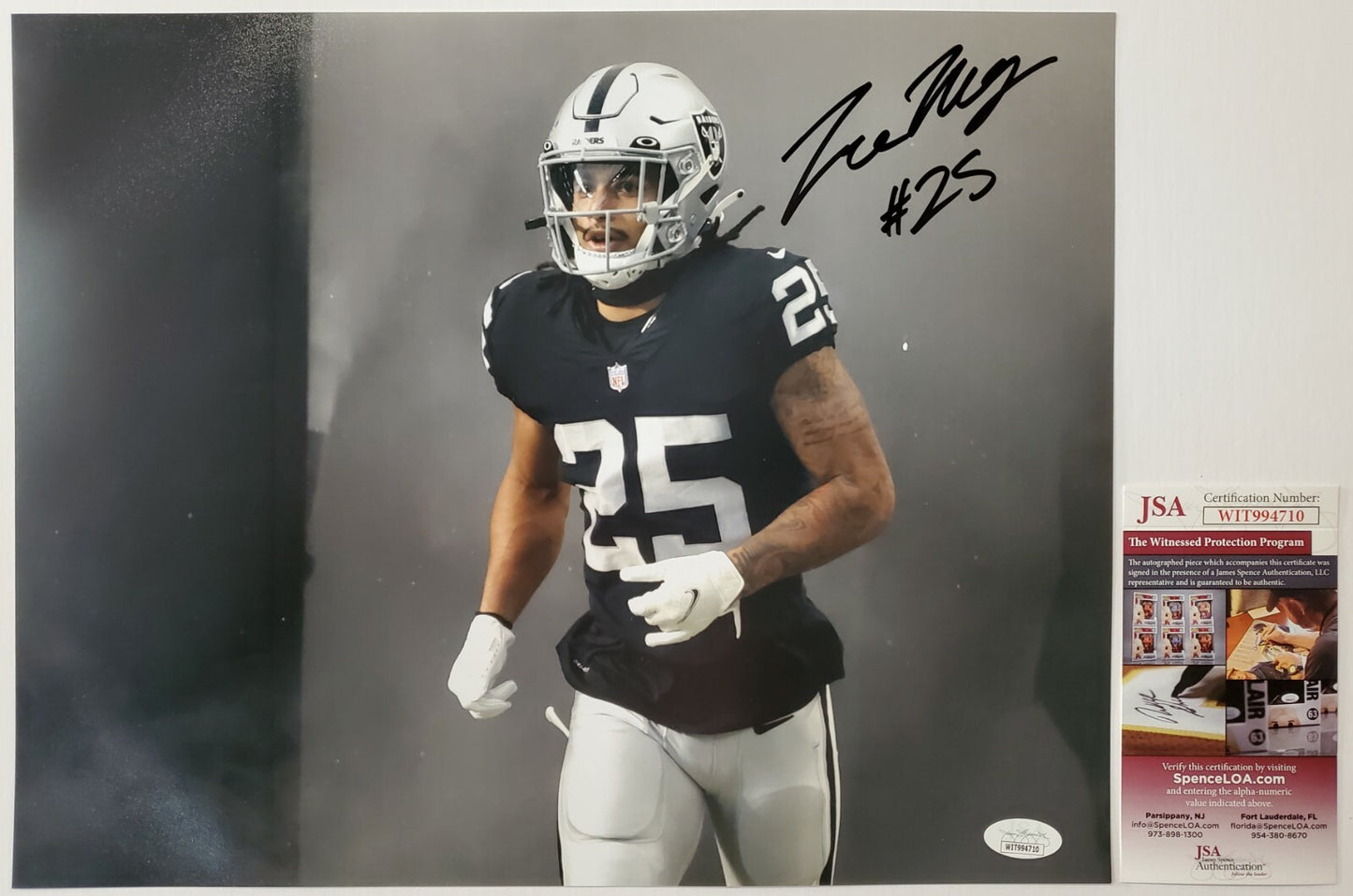 Las Vegas Raiders Trevon Moehrig Autographed 11X14 Photo Jsa Coa