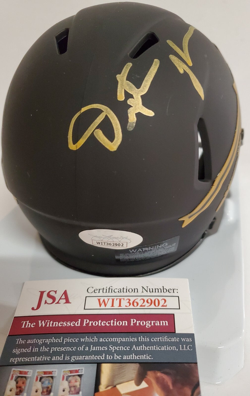Dexter Jackson Autographed Signed Florida State Eclipse Mini Helmet Jsa Coa