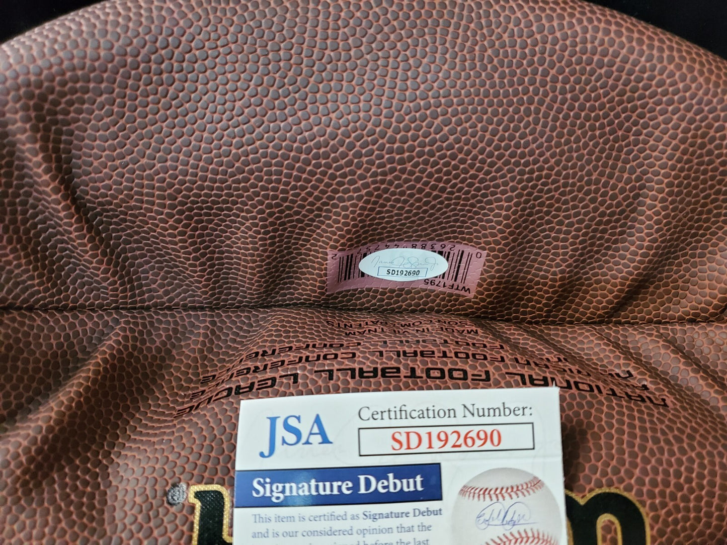 Shaun Wade Autographed Signed Nfl Football Jsa Signature Debut Coa