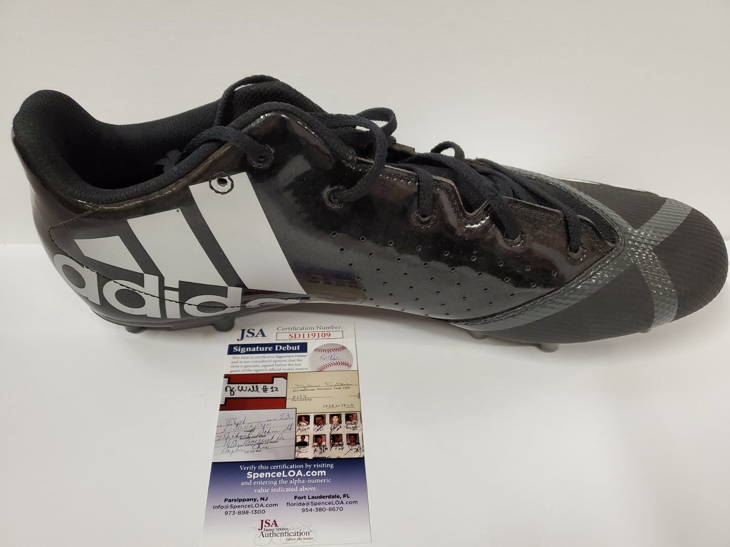 Frank Darby Autographed Signed Adidas Cleat Jsa Coa