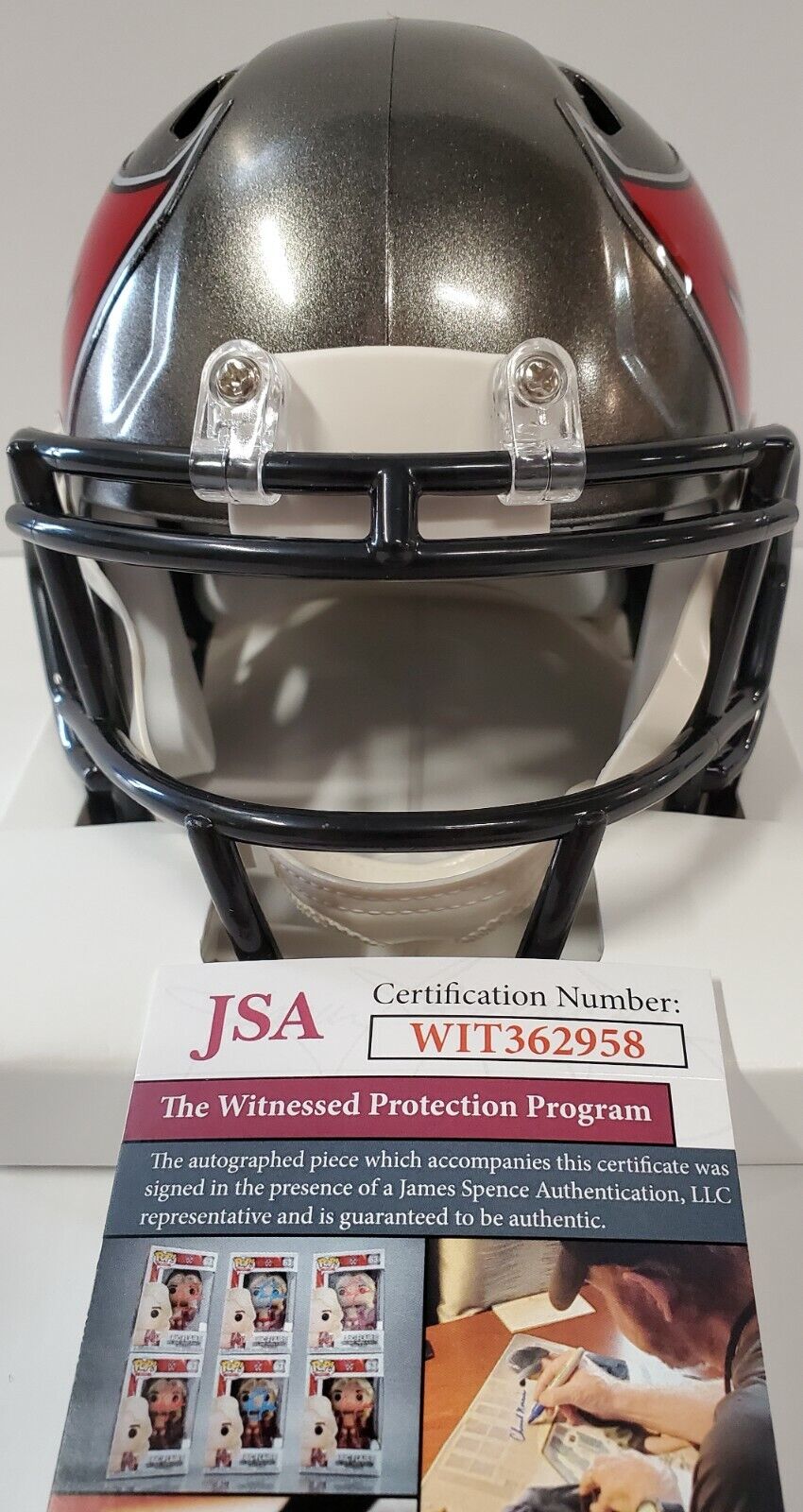 MVP Authentics Scotty Miller Autographed Signed Tampa Bay Buccaneers Mini Helmet Jsa Coa 134.10 sports jersey framing , jersey framing