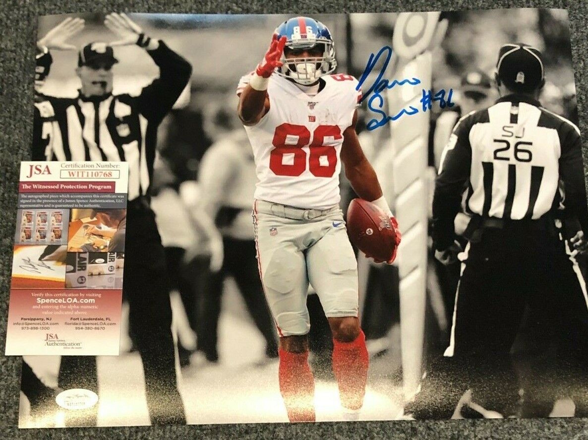 MVP Authentics Ny Giants Darius Slayton Autographed Signed 11X14 Photo Jsa Coa 71.10 sports jersey framing , jersey framing