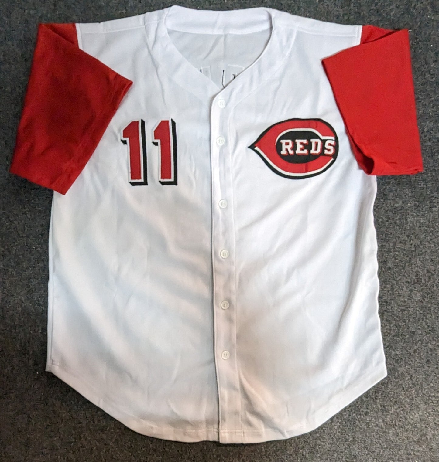 Cincinnati Reds Barry Larkin Autographed Signed Custom Jersey Beckett Holo