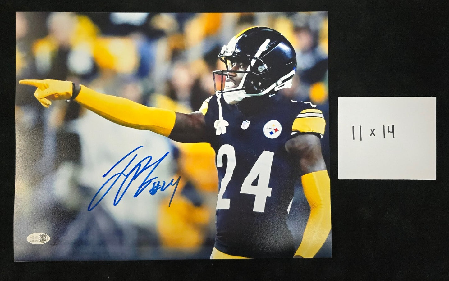 Pittsburgh Steelers Joey Porter Jr Autographed 11X14 Photo Jsa Hologram
