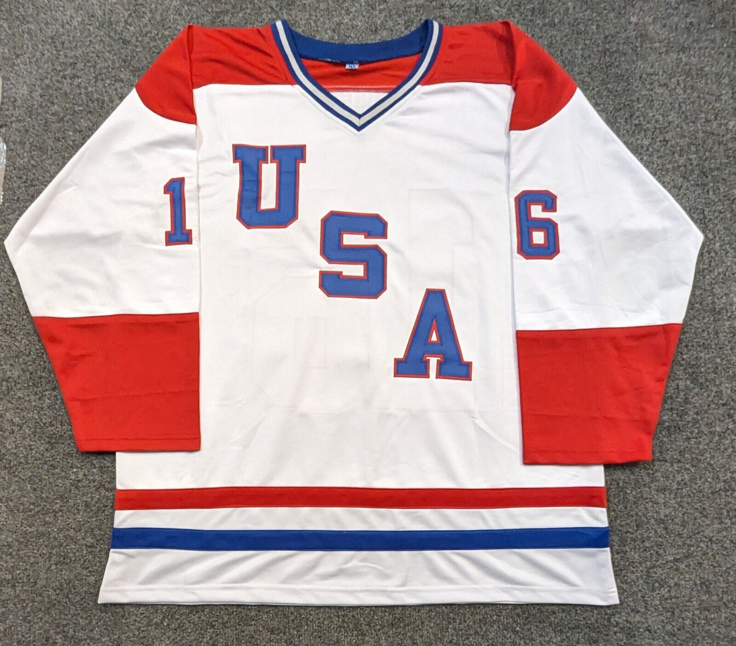 Pat Lafontaine Autographed Signed Inscribed "Hof 2003" Usa Hockey Jersey Beckett