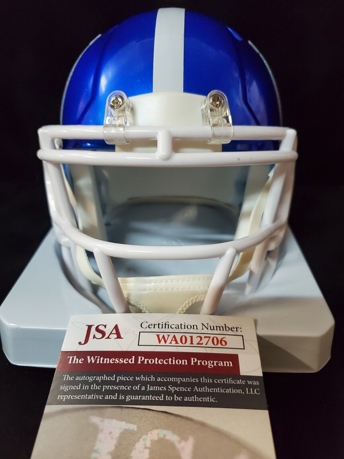 MVP Authentics Indianapolis Colts Isaiah Rodgers Autographed Signed Flash Mini Helmet Jsa Coa 99 sports jersey framing , jersey framing