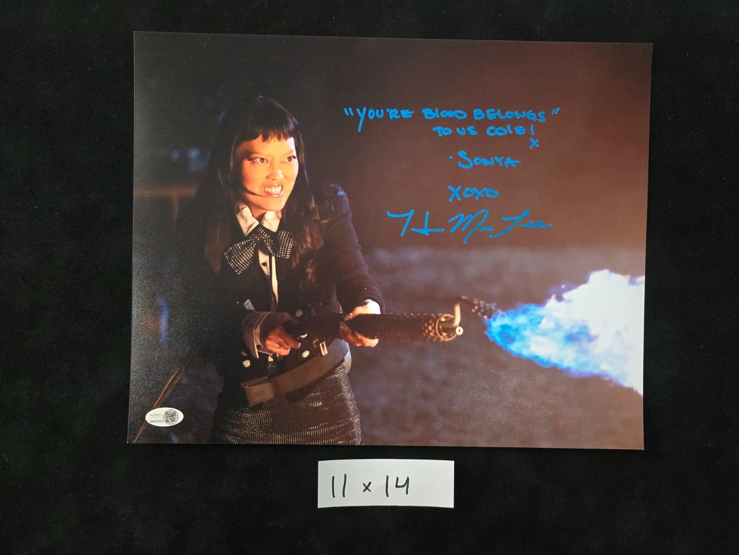 Hana Mae Lee Autographed 11X14 The Babysitter: Killer Queen Sonya Photo Jsa
