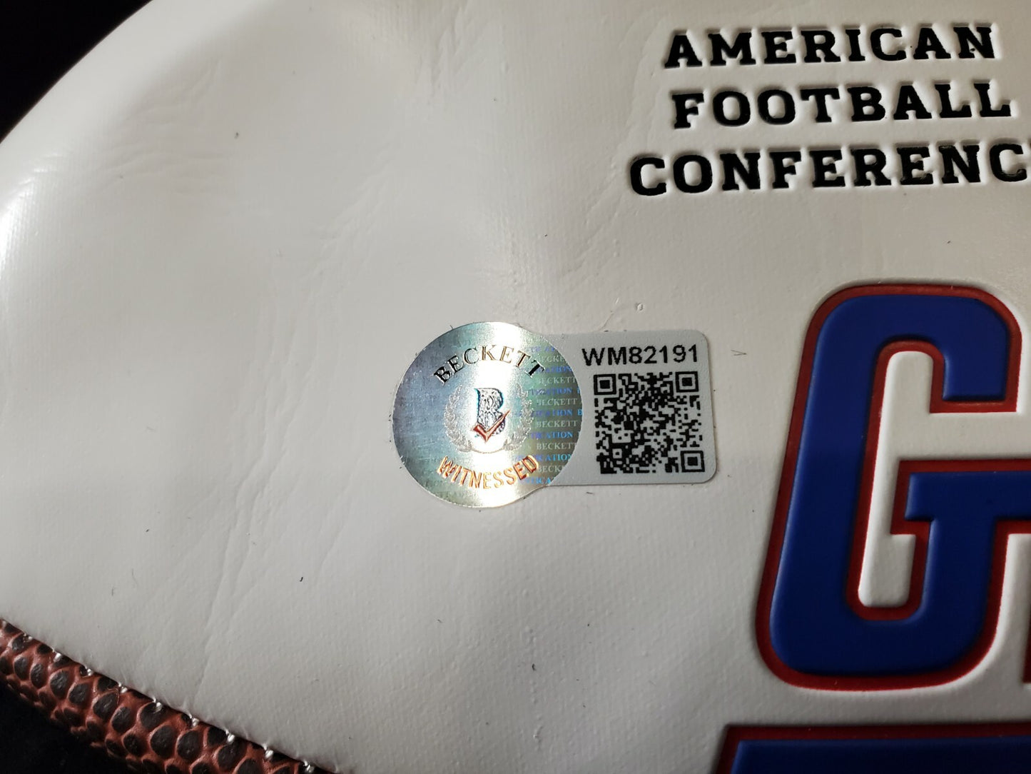 New York Giants Daniel Jones Autographed Signed Logo Football Beckett Holo