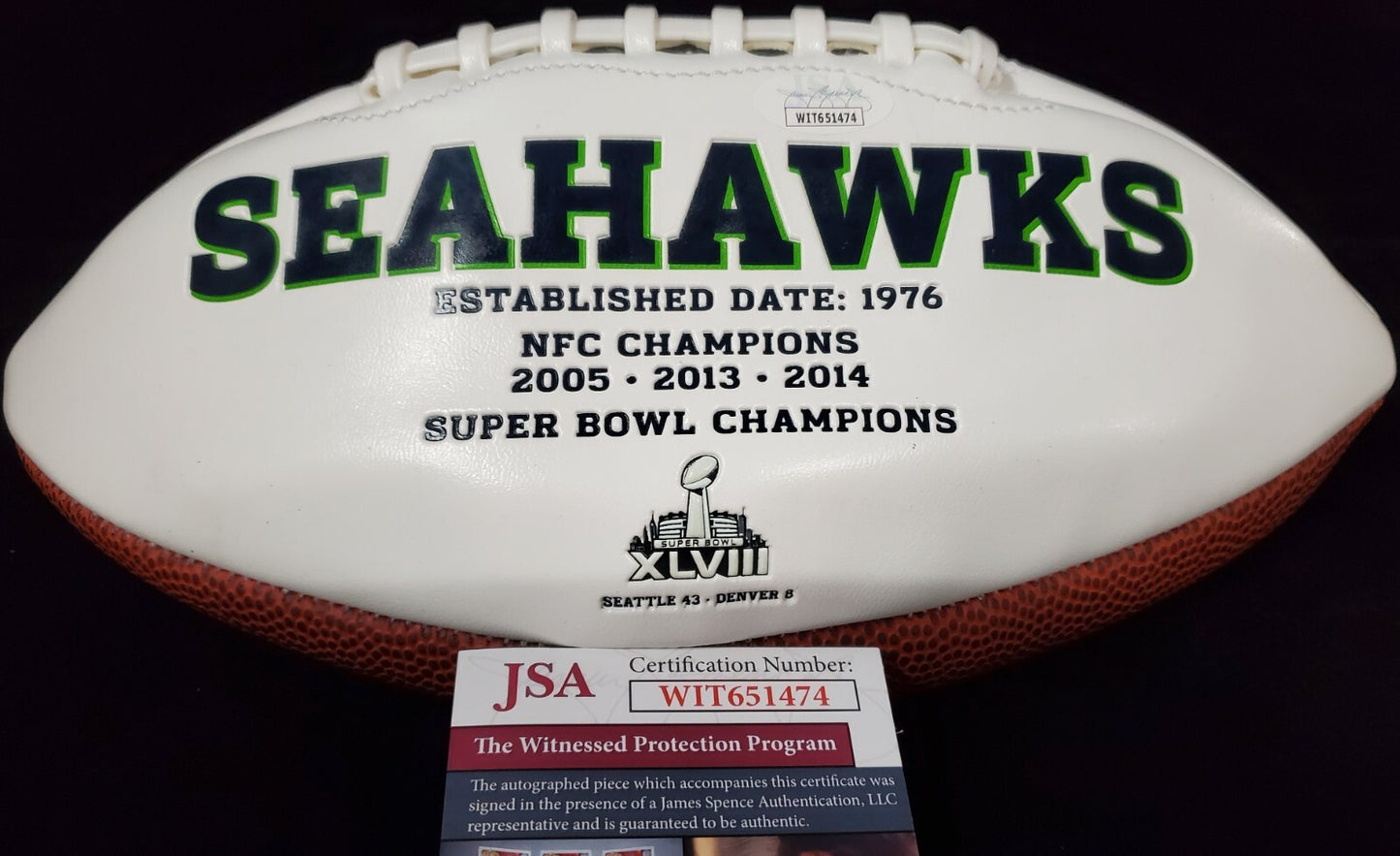 Bobby Engram Autographed Signed Seattle Seahawks Logo Football Jsa Coa