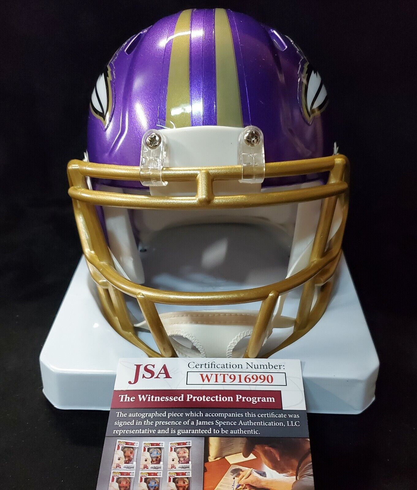 MVP Authentics Baltimore Ravens Justin Tucker Autographed Signed Flash Mini Helmet Jsa Coa 117 sports jersey framing , jersey framing