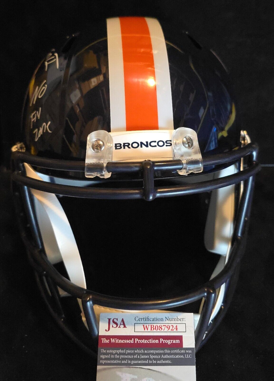 Denver Broncos Pat Surtain Ii Signed Insc Retro Replica Full Size Helmet Jsa