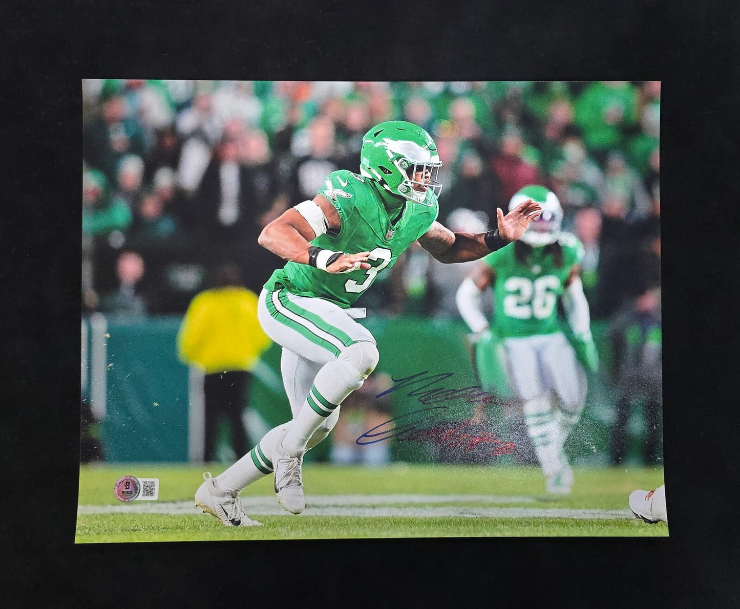 Philadelphia Eagles Nolan Smith Jr Autographed Signed 11X14 Photo Beckett Holo