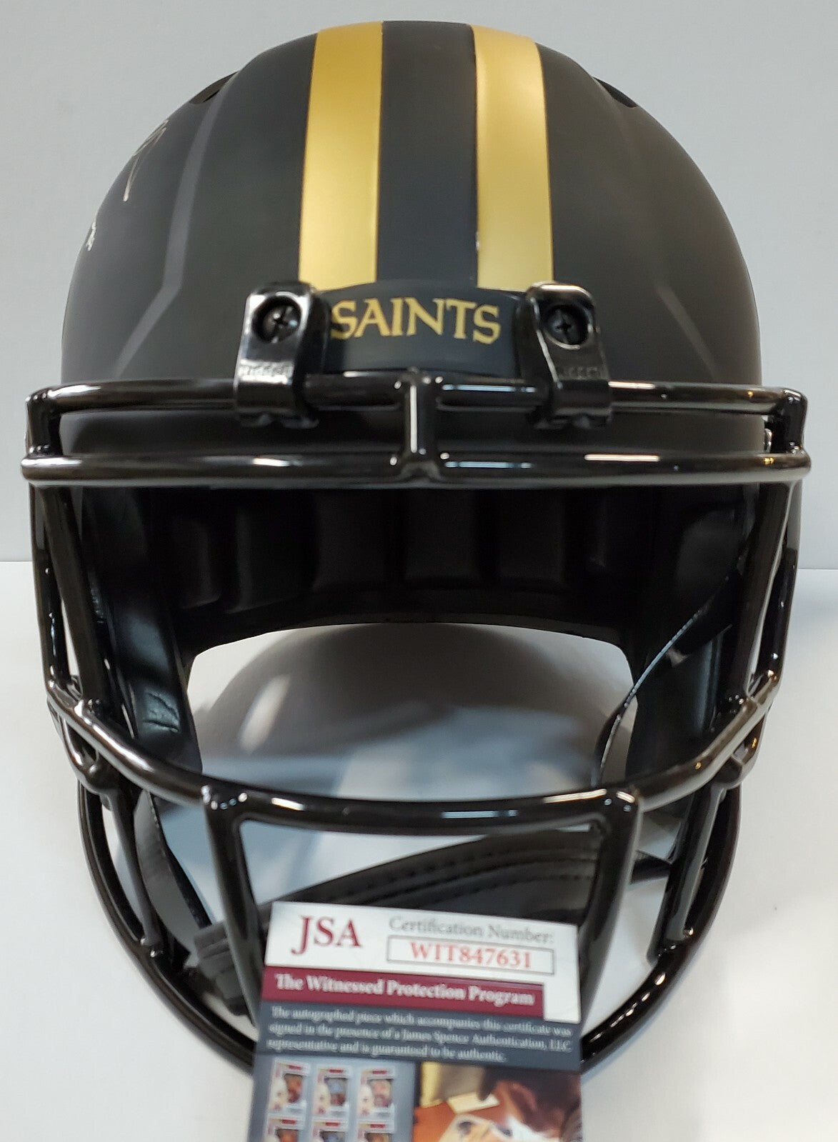 New Orleans Saints Marques Colston Auto Inscribed F/S Eclipse Rep Helmet Jsa Coa