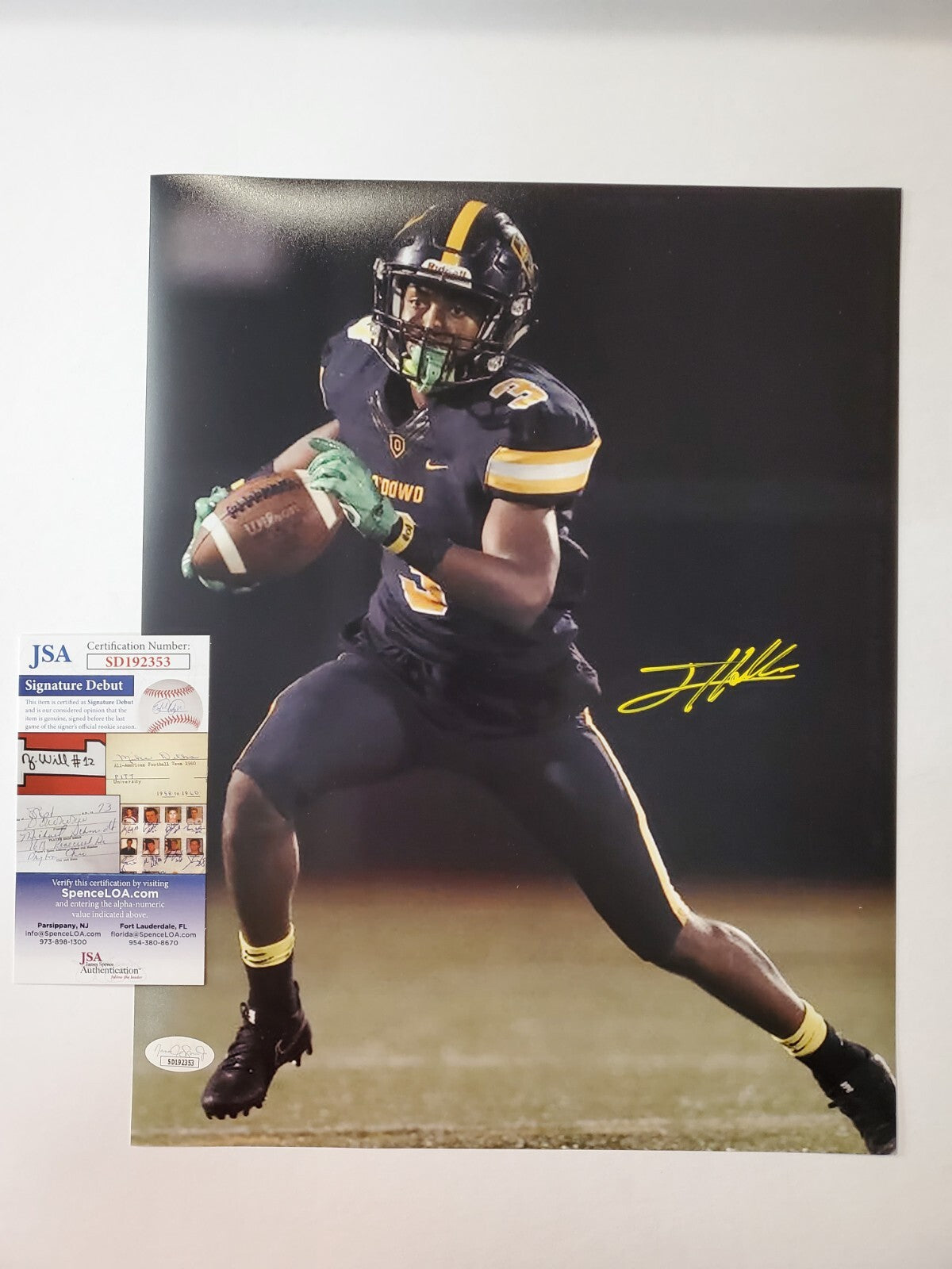 Bishop O'dowd Dragons Jevon Holland Autographed Signed 11X14 Photo Jsa Coa