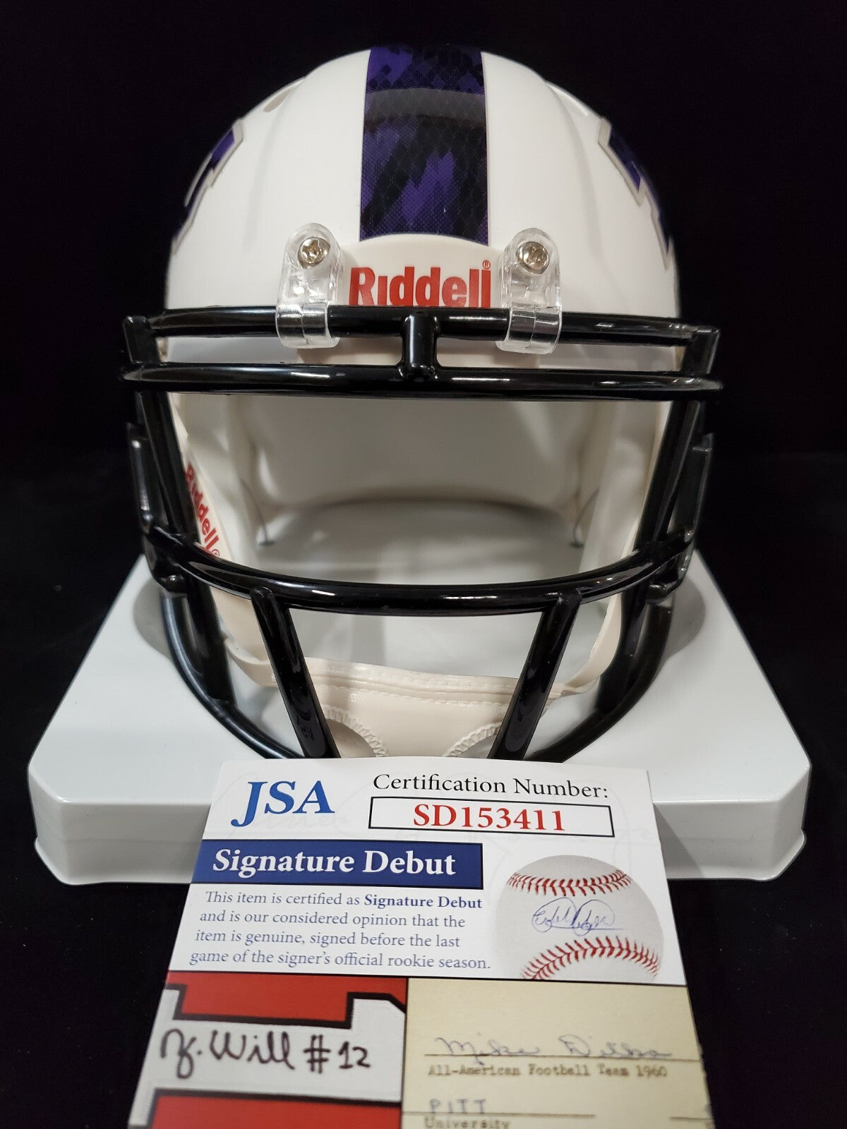 Tcu Horned Frogs Tre'von Moehrig Autographed Speed Mini Helmet Jsa Coa