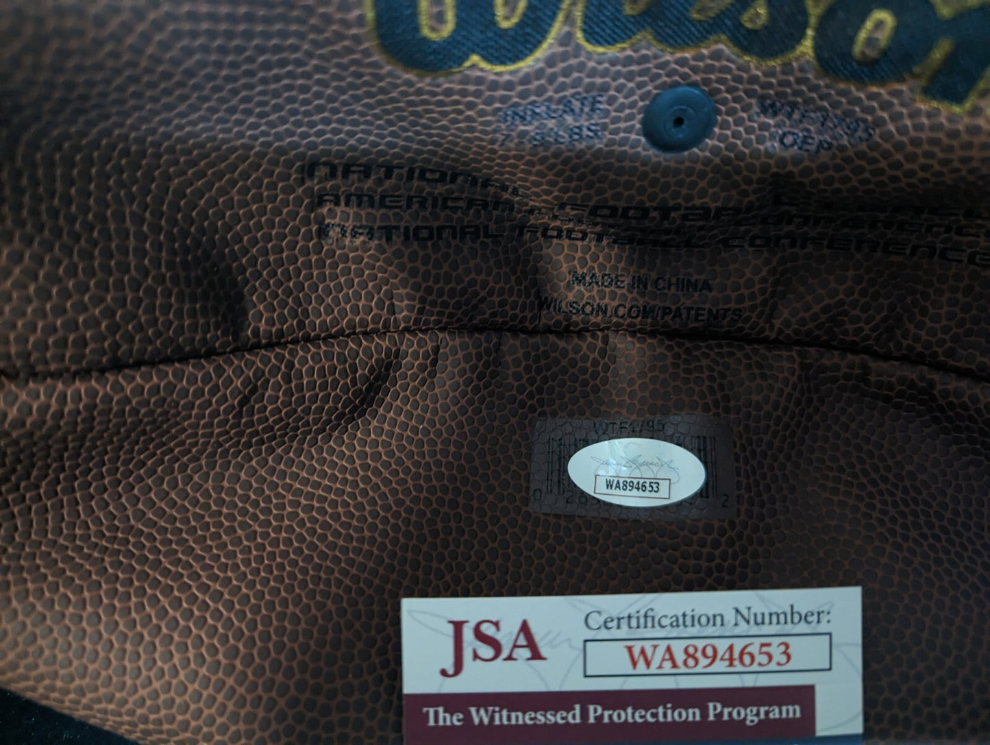 Denver Broncos Terrell Davis Signed Inscribed Nfl Football Jsa Coa