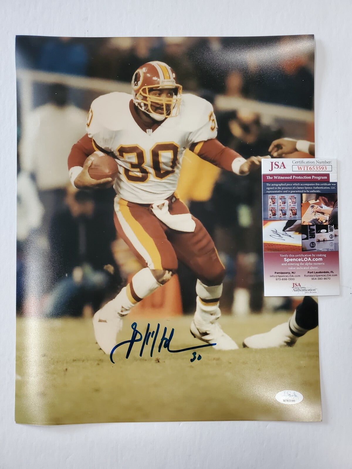 Washington Football Team Brian Mitchell Autographed 11X14 Photo Jsa Coa