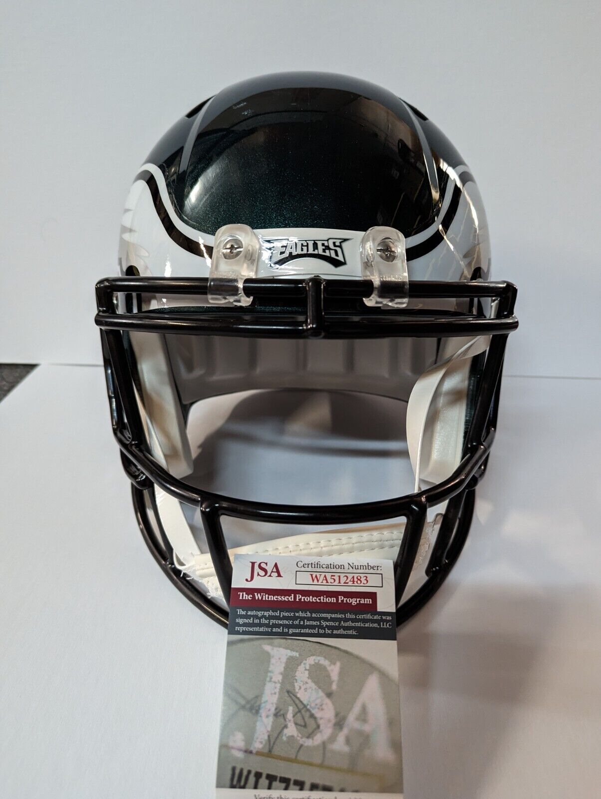 MVP Authentics Philadelphia Eagles Fletcher Cox Signed Full Size Speed Replica Helmet Jsa Coa 292.50 sports jersey framing , jersey framing