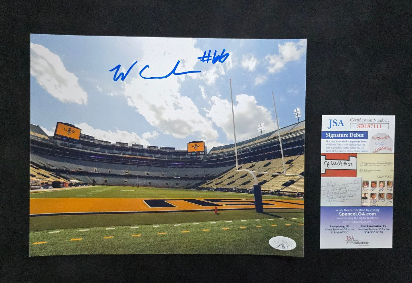 Lsu Tigers Will Campbell Autographed 8X10 Photo Jsa Coa
