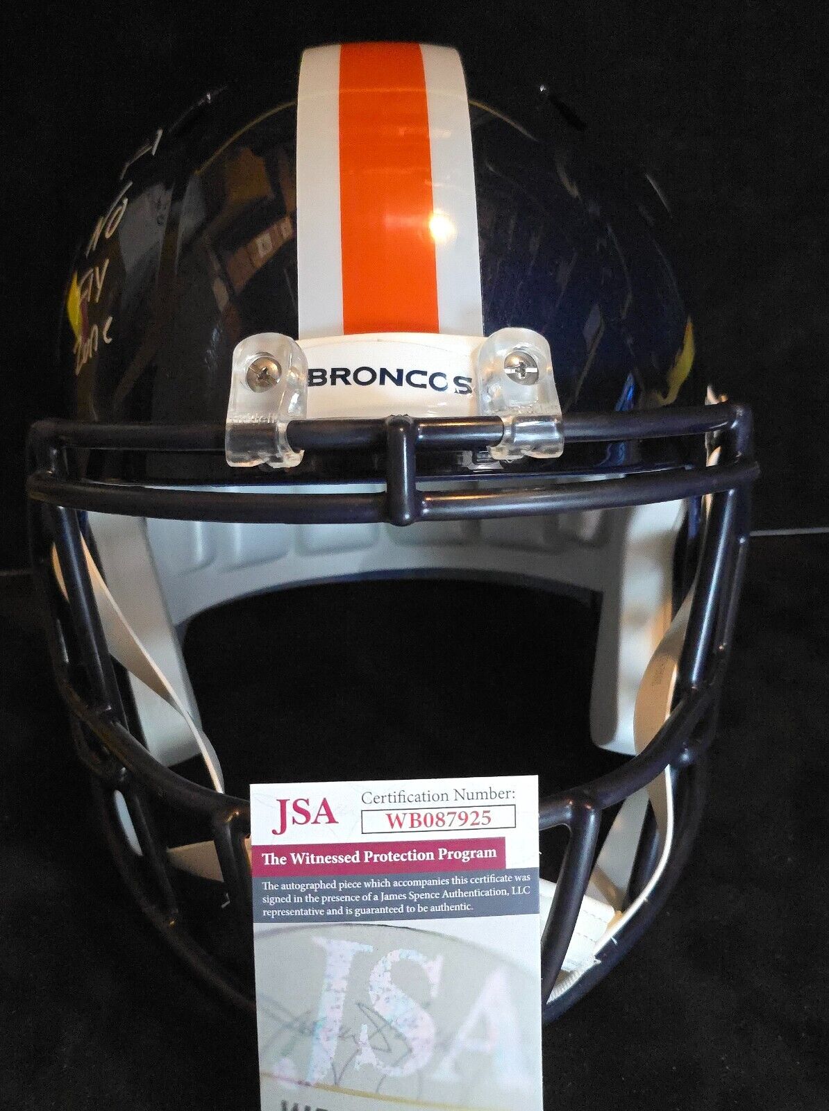 Denver Broncos Pat Surtain Ii Signed Insc Retro Replica Full Size Helmet Jsa