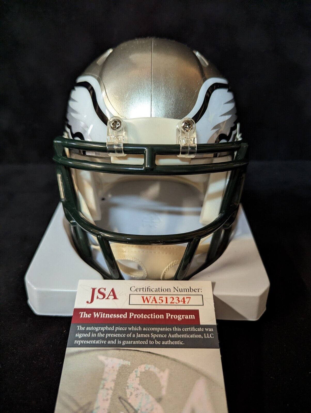 MVP Authentics Philadelphia Eagles Fletcher Cox Autographed Signed Flash Mini Helmet Jsa Coa 130.50 sports jersey framing , jersey framing