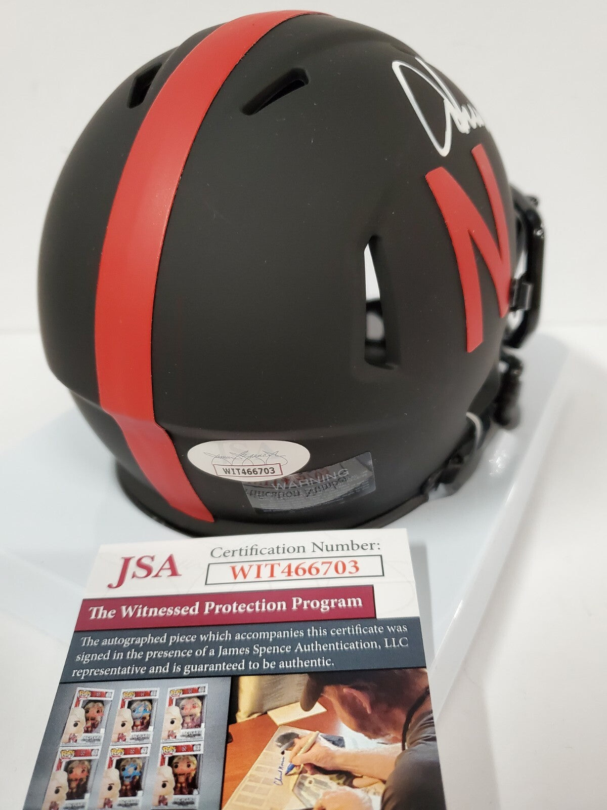 Irving Fryar Autographed Signed Nebraska Cornhuskers Eclipse Mini Helmet Jsa Coa