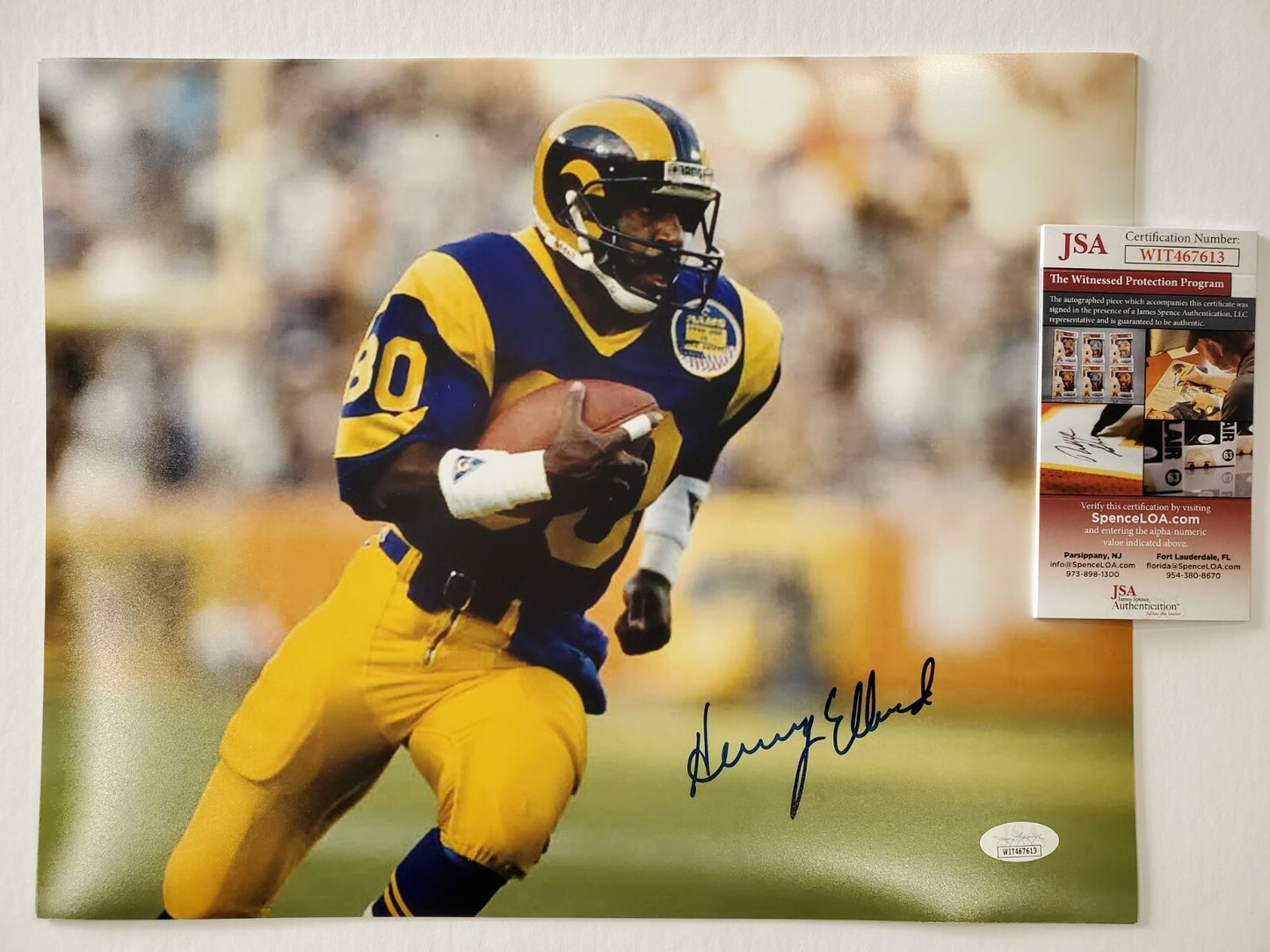 Los Angeles Rams Henry Ellard Autographed Signed 11X14 Photo Jsa Coa