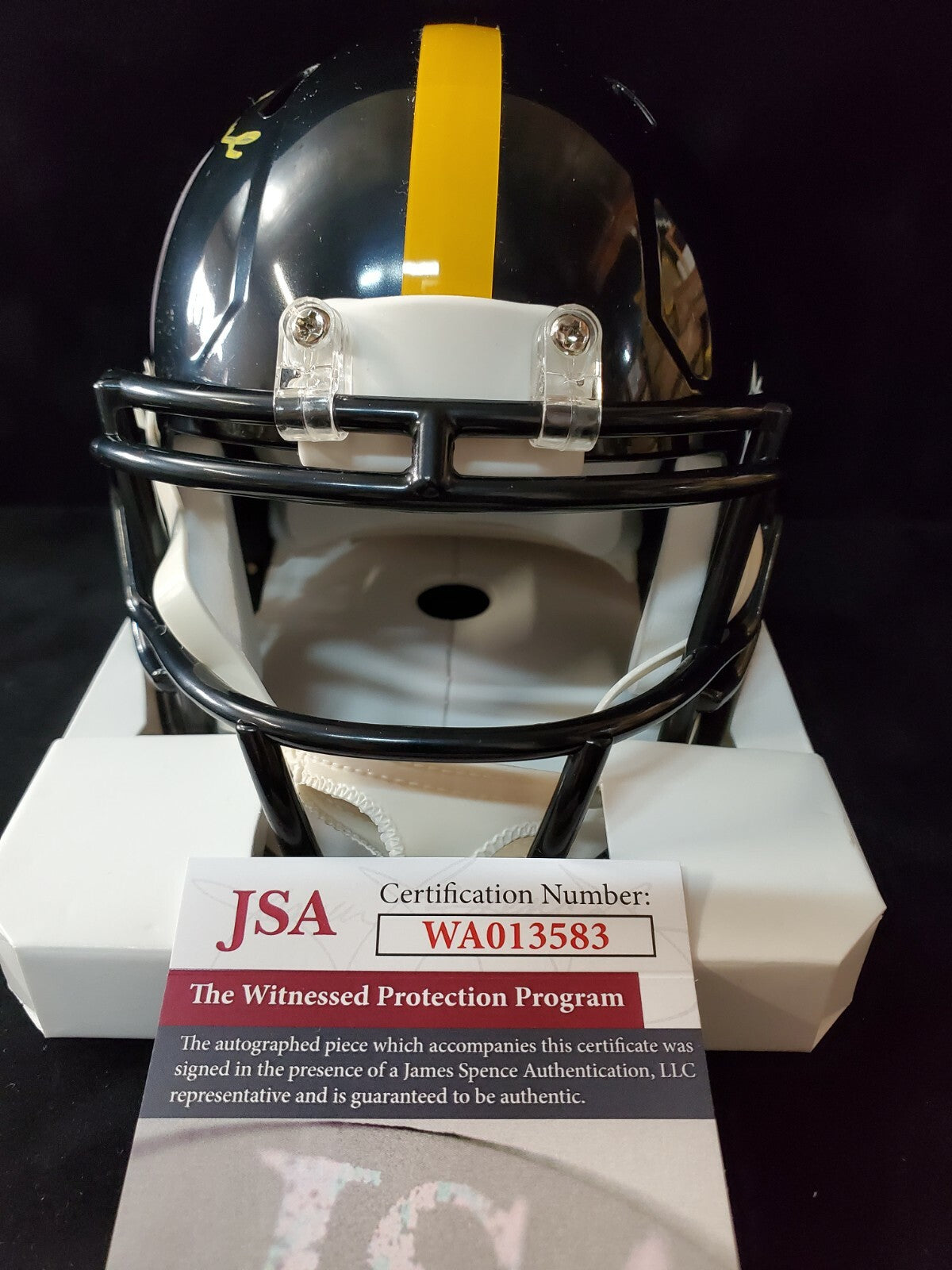 Pittsburgh Steelers Glen Edwards Signed Speed Mini Helmet Jsa Coa
