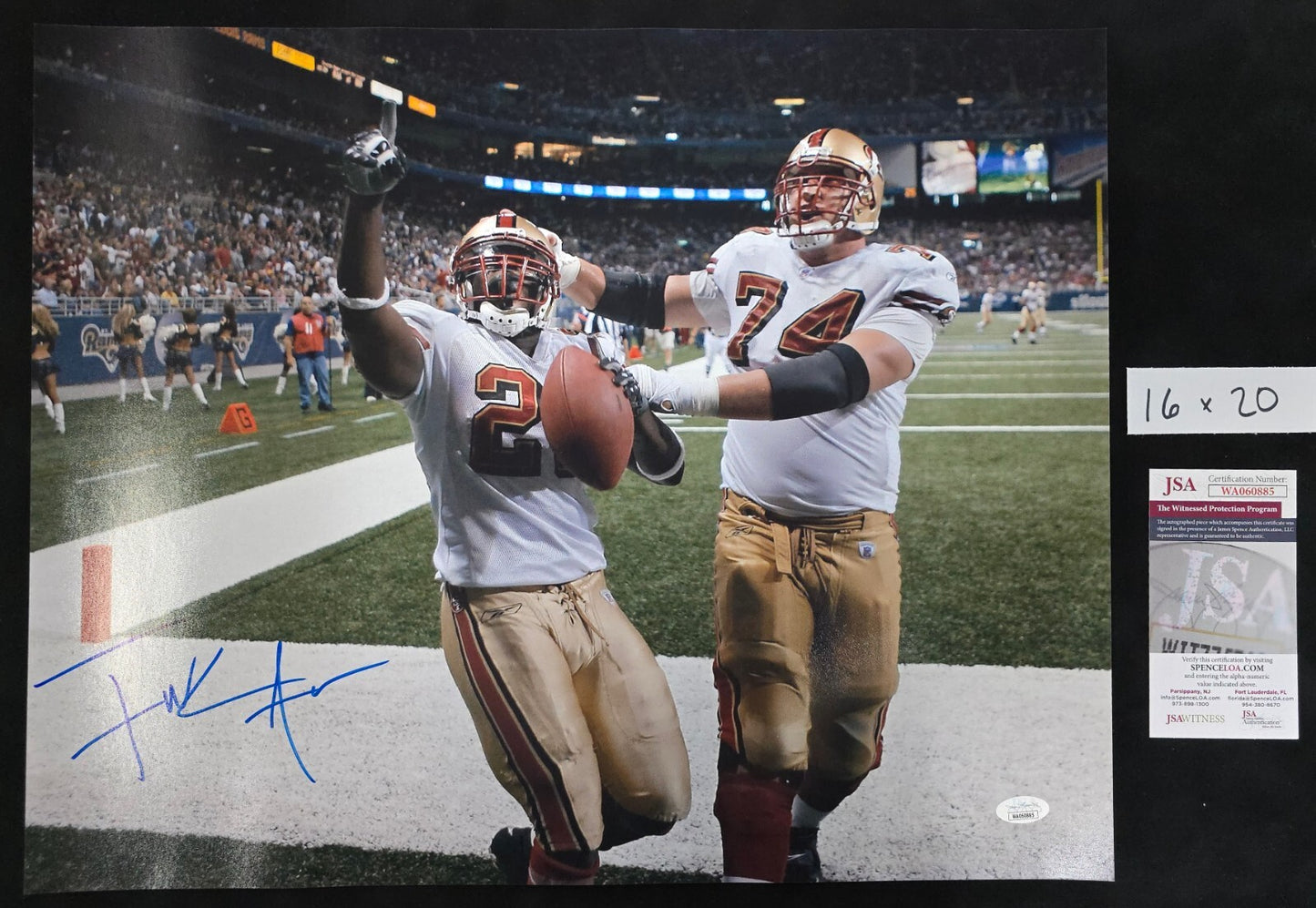 San Francisco 49Ers Frank Gore Autographed Signed 16X20 Photo Jsa Coa