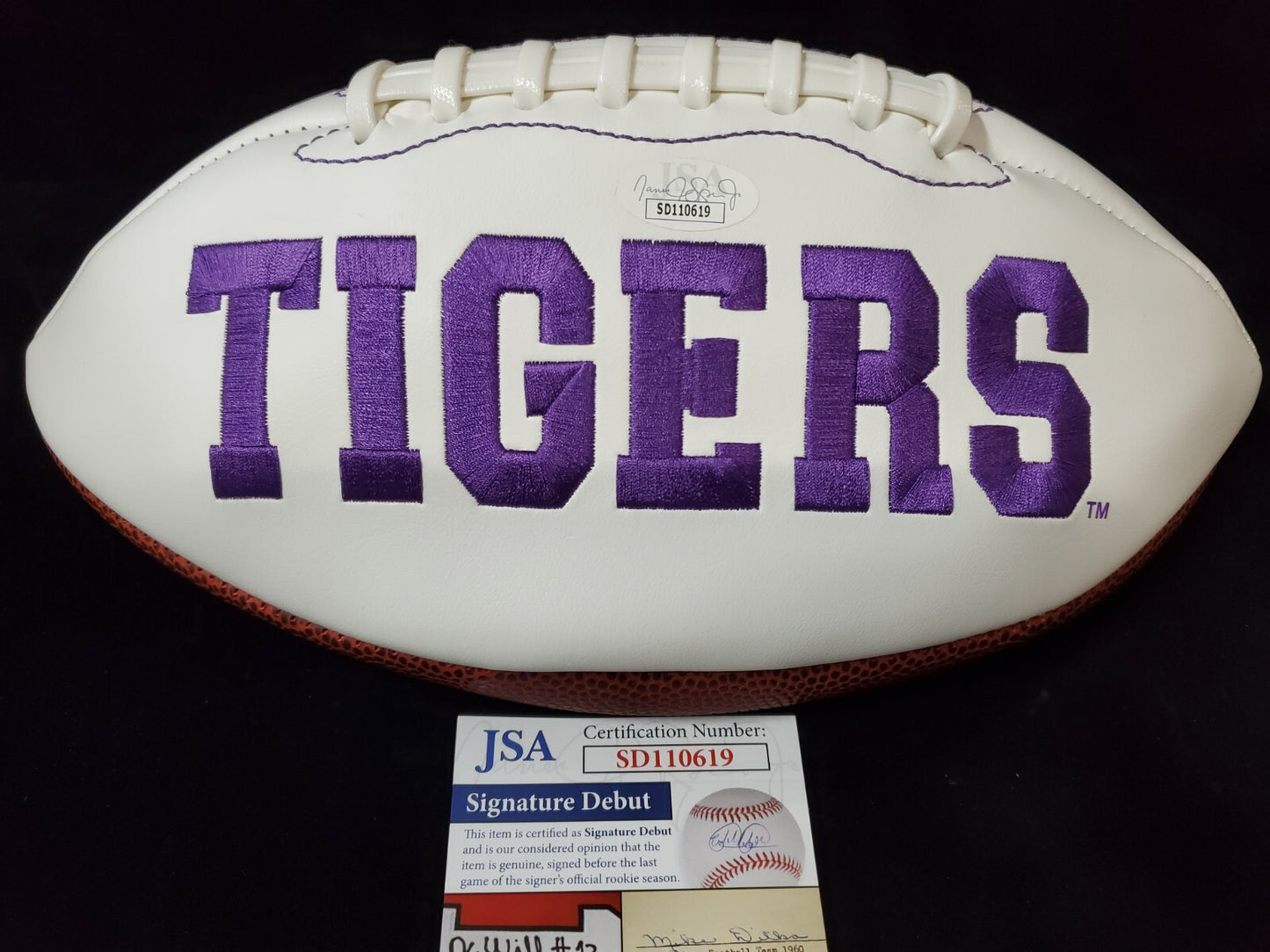 Clemson Tigers Amari Rodgers Autographed Signed Logo Football Jsa Coa