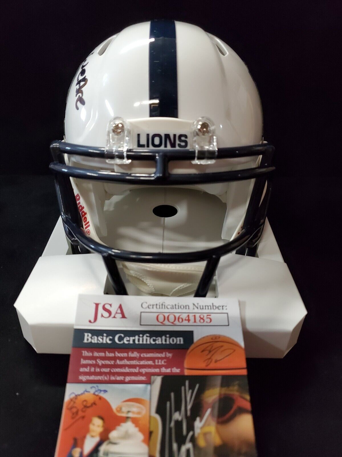 MVP Authentics Penn State Nittany Lions Brandon Smith Autographed Signed Mini Helmet Jsa Coa 71.10 sports jersey framing , jersey framing