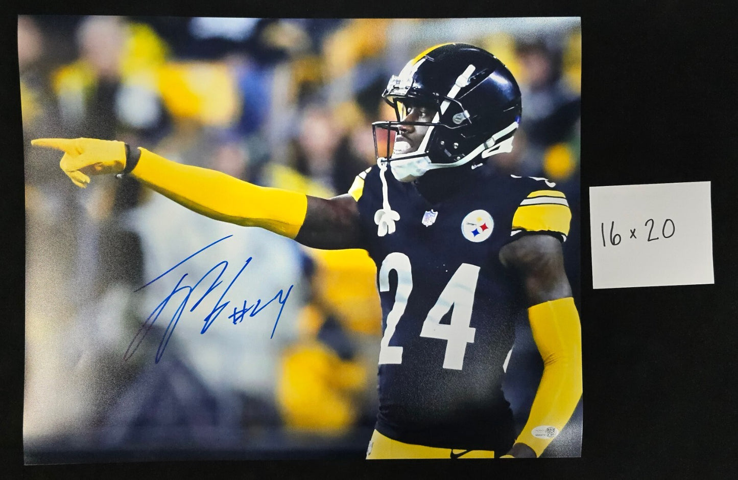 Pittsburgh Steelers Joey Porter Jr Autographed 16X20 Photo Jsa Hologram