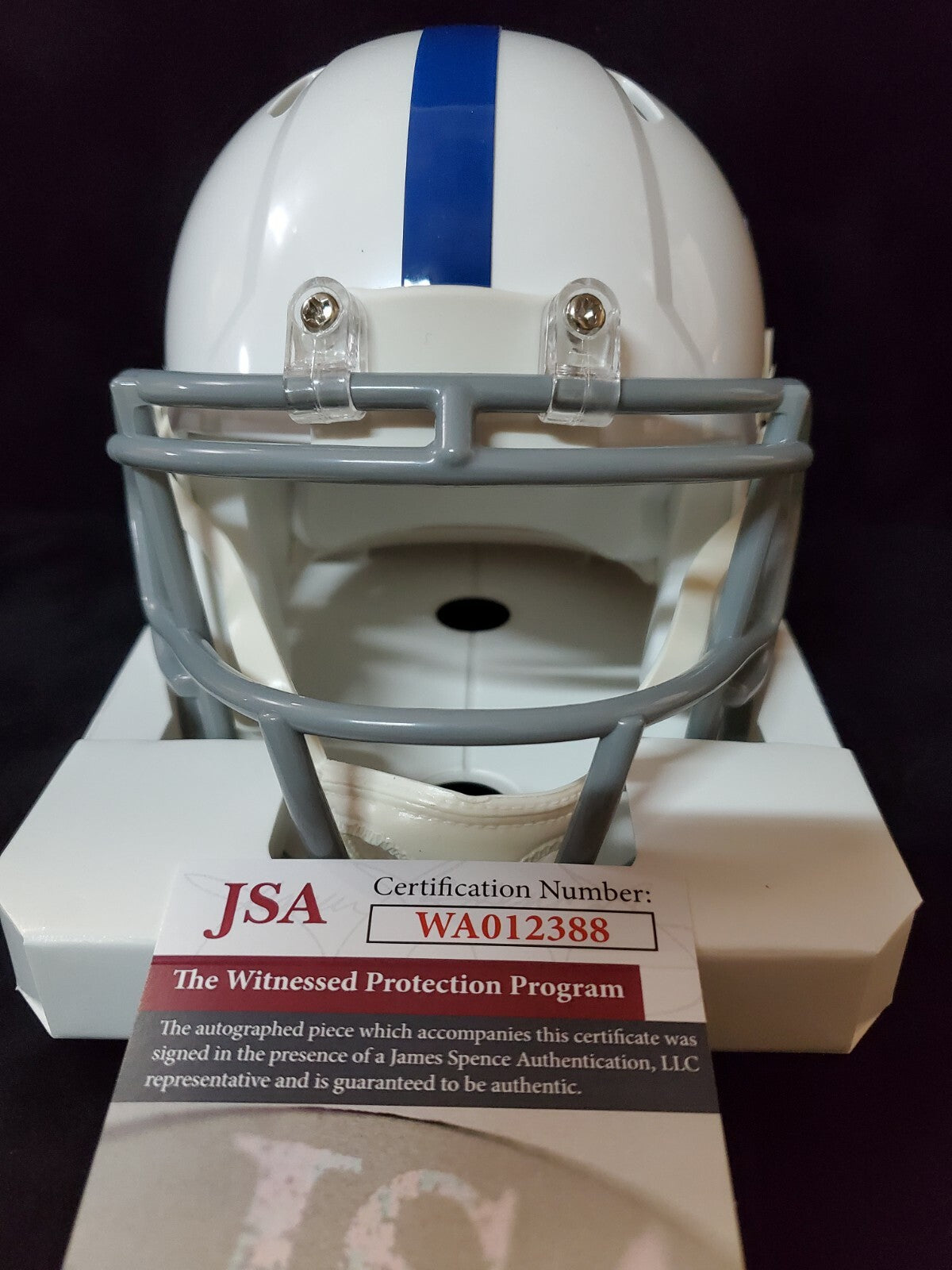 Indianapolis Colts Gary Brackett Autographed Signed Speed Mini Helmet Jsa Coa