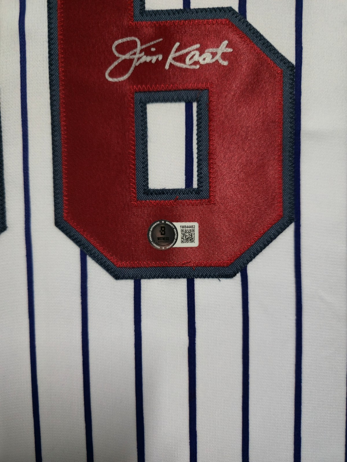 Custom Framed Minnesota Twins Jim Kaat Autographed Signed Jersey Beckett Holo