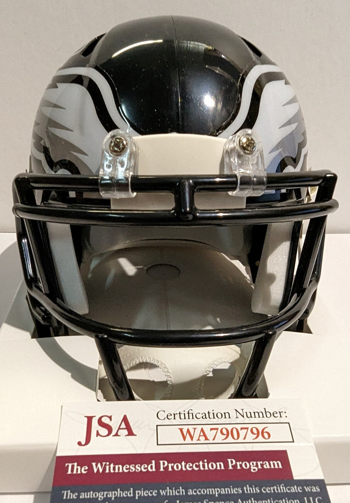Philadelphia Eagles Jordan Davis Autographed Signed Black Speed Mini Helmet Jsa
