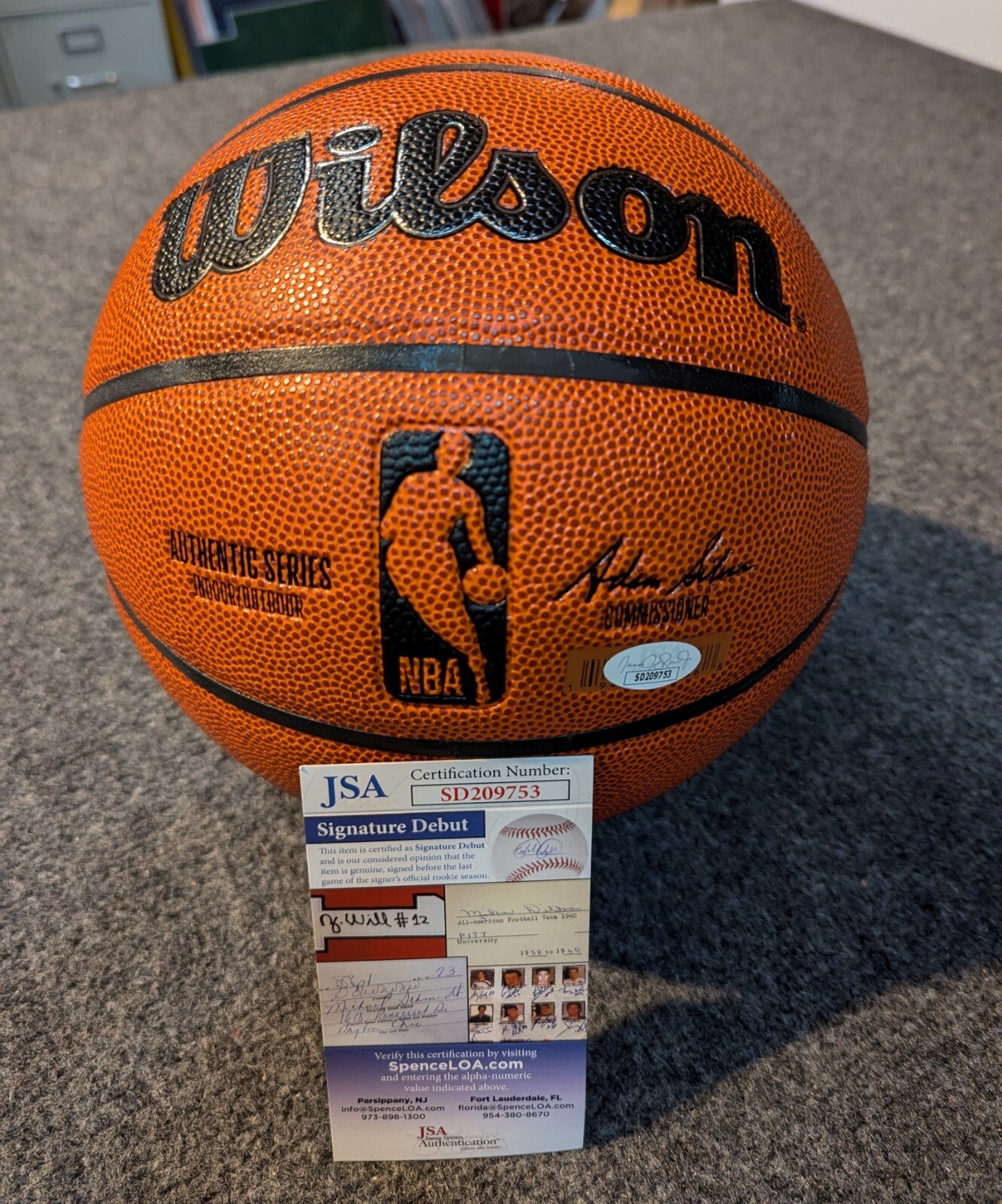Rutgers Scarlet Knights Dylan Harper Autographed Signed Basketball Jsa Coa