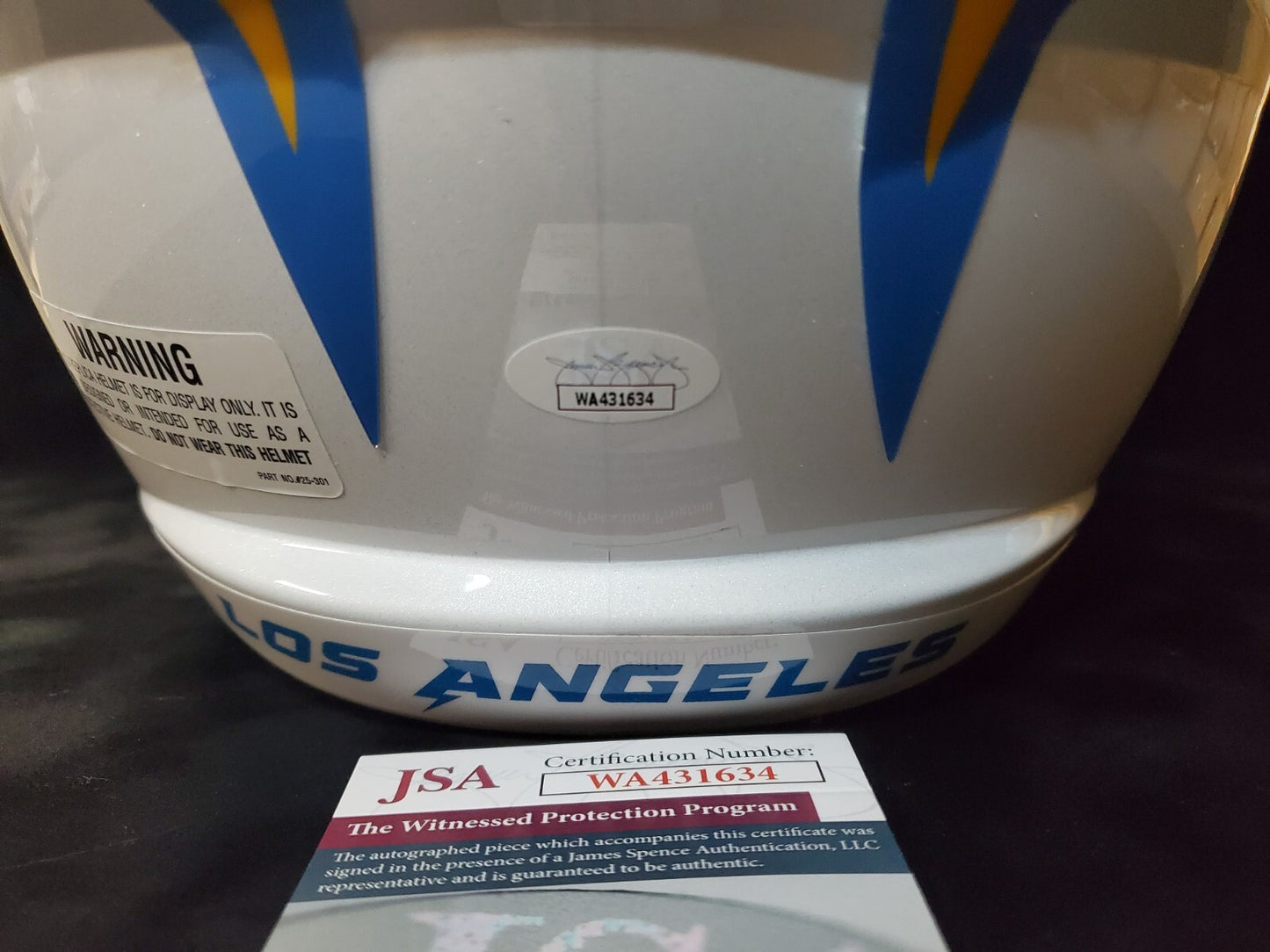 San Diego Chargers Eric Weddle Signed 3X Insc Full Size Speed Rep Helmet Jsa Coa