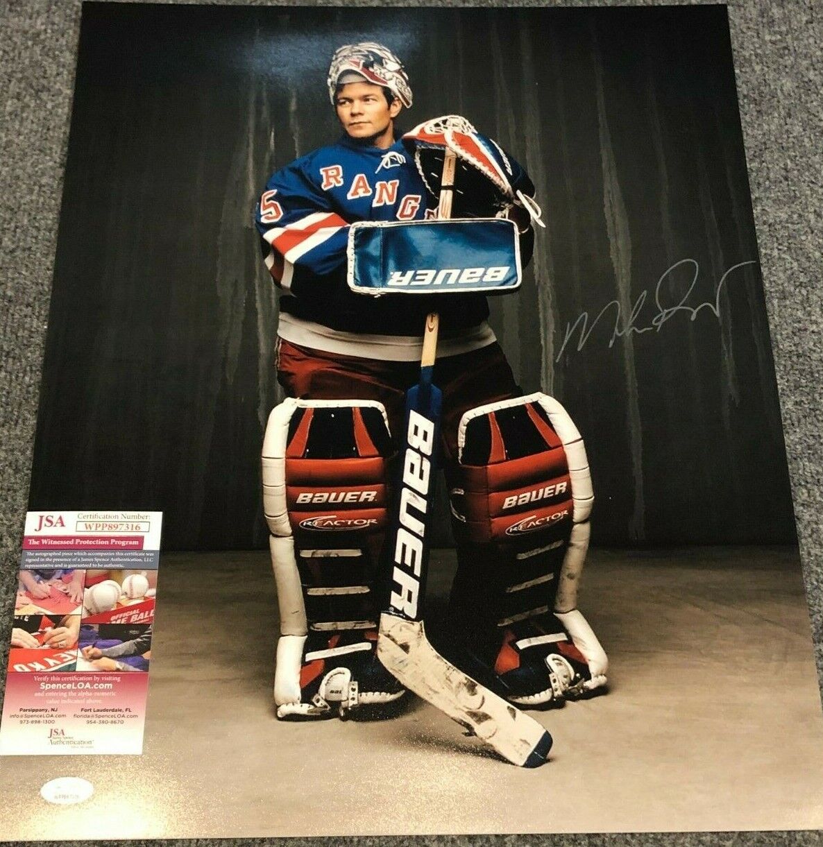 Mike Richter Autographed Signed New York Rangers 16X20 Photo Jsa Coa