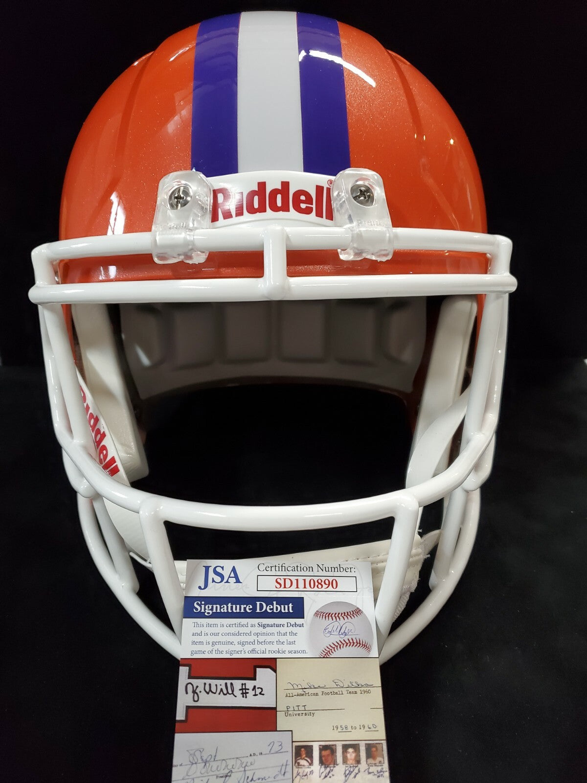Clemson Tigers Amari Rodgers Signed Inscribed Full Size Replica Helmet Jsa Coa