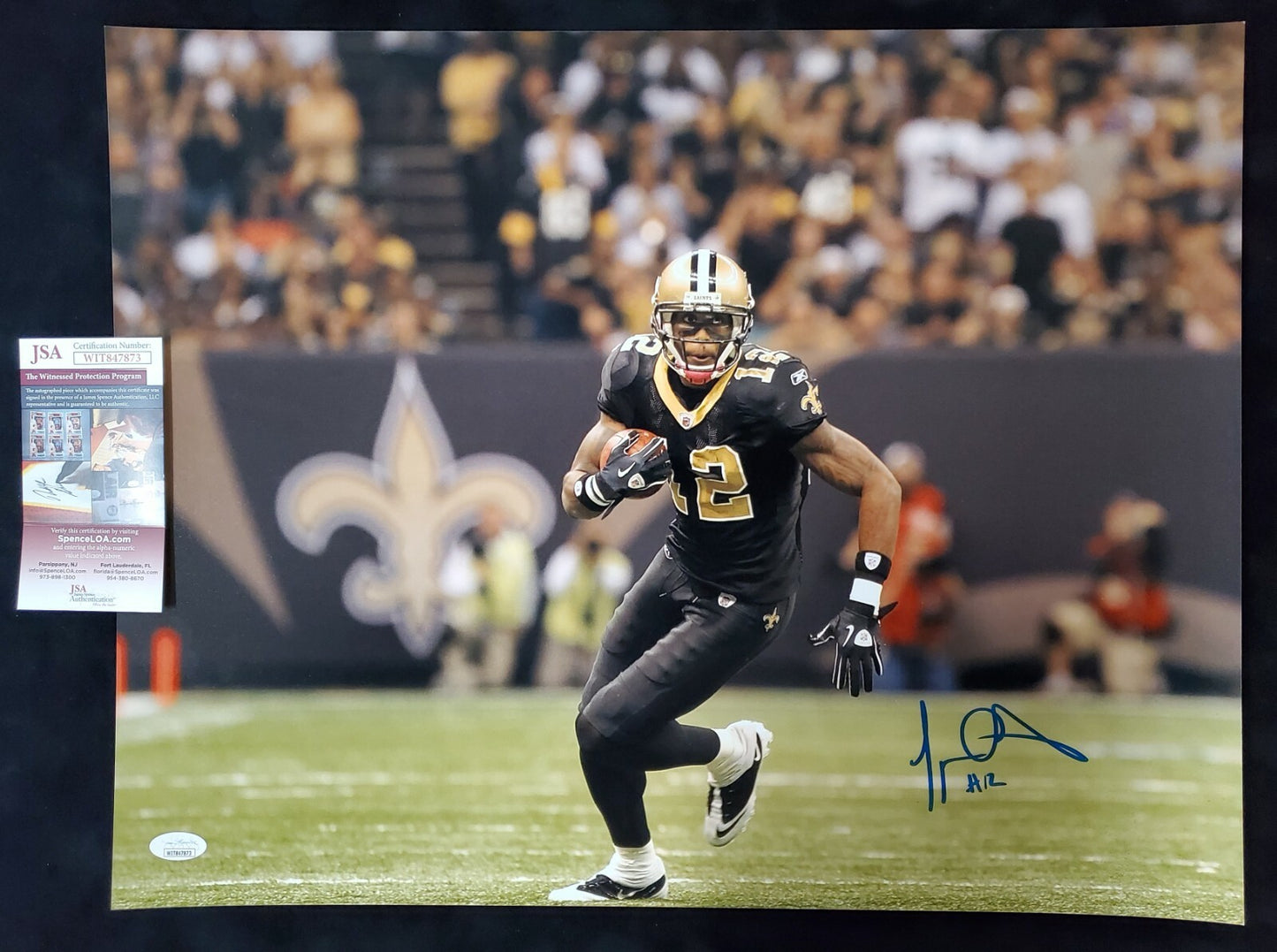 New Orleans Saints Marques Colston Autographed 16X20 Photo Jsa Coa