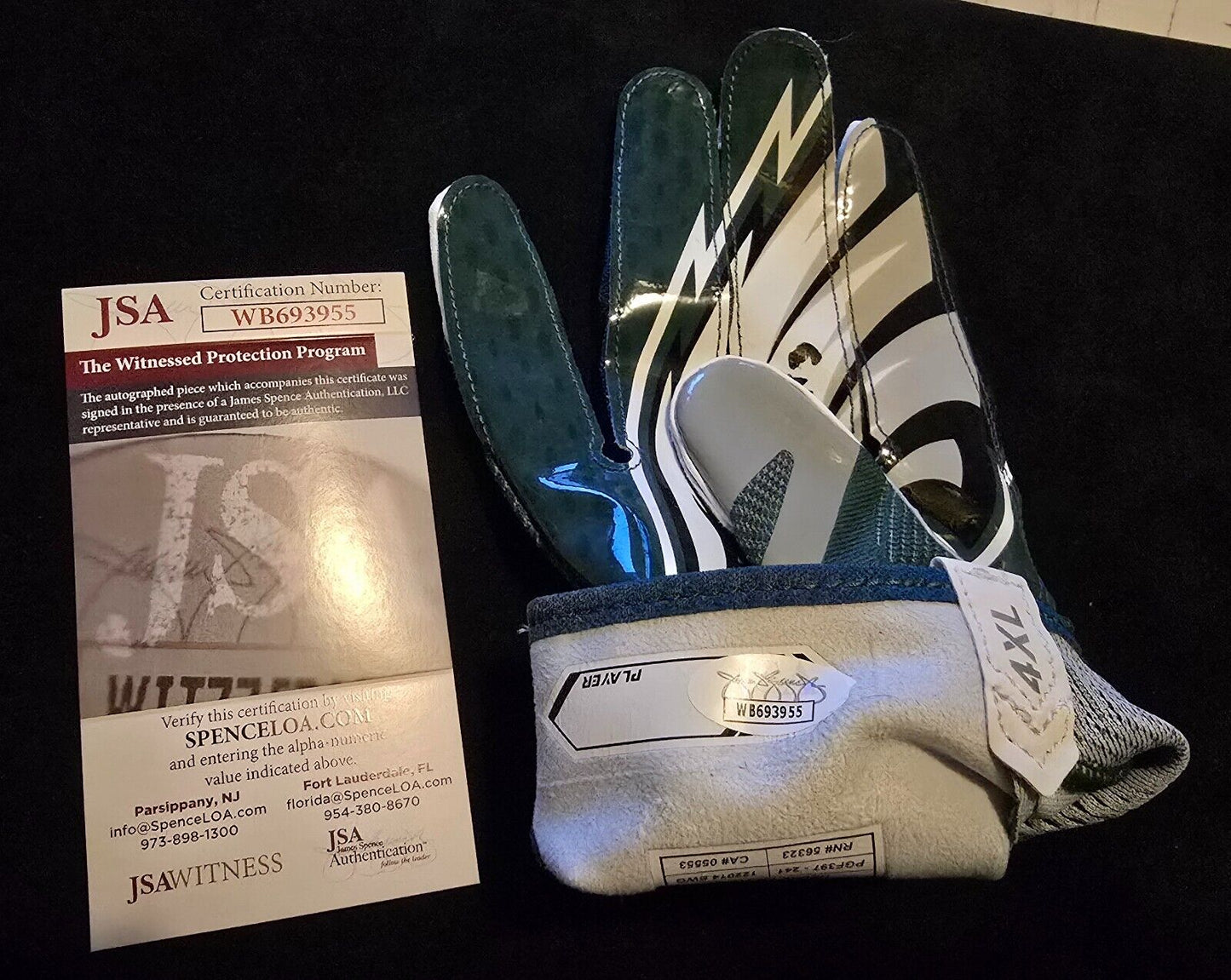 Philadelphia Eagles Nolan Smith Jr Autographed Signed Gloves Jsa Coa