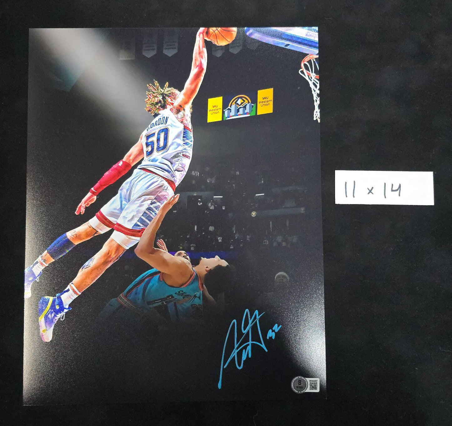 Denver Nuggets Aaron Gordon Autographed Signed 11X14 Photo Beckett Holo