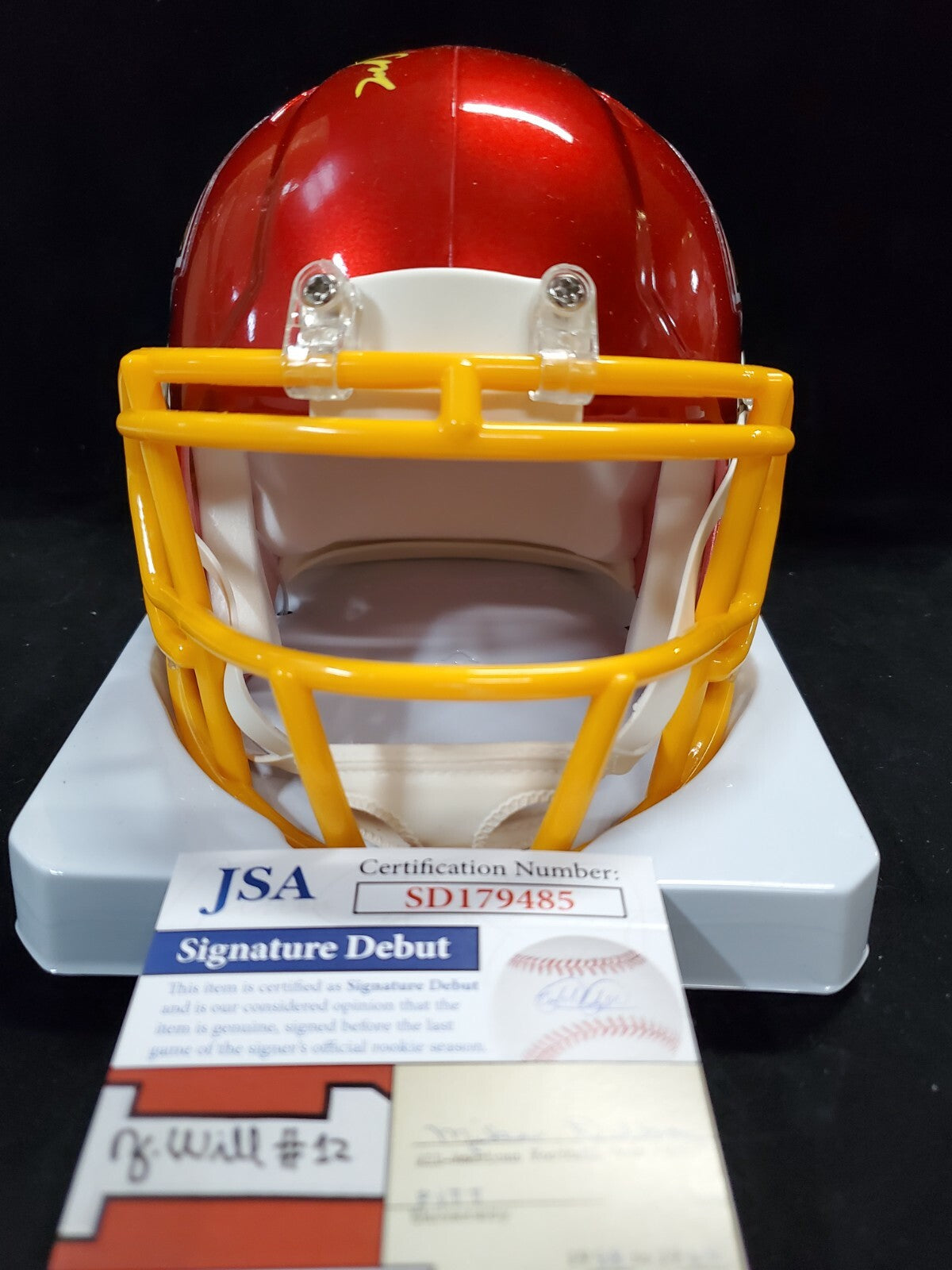 Arizona Cardinals Rondale Moore Autographed Flash Mini Helmet Jsa Coa