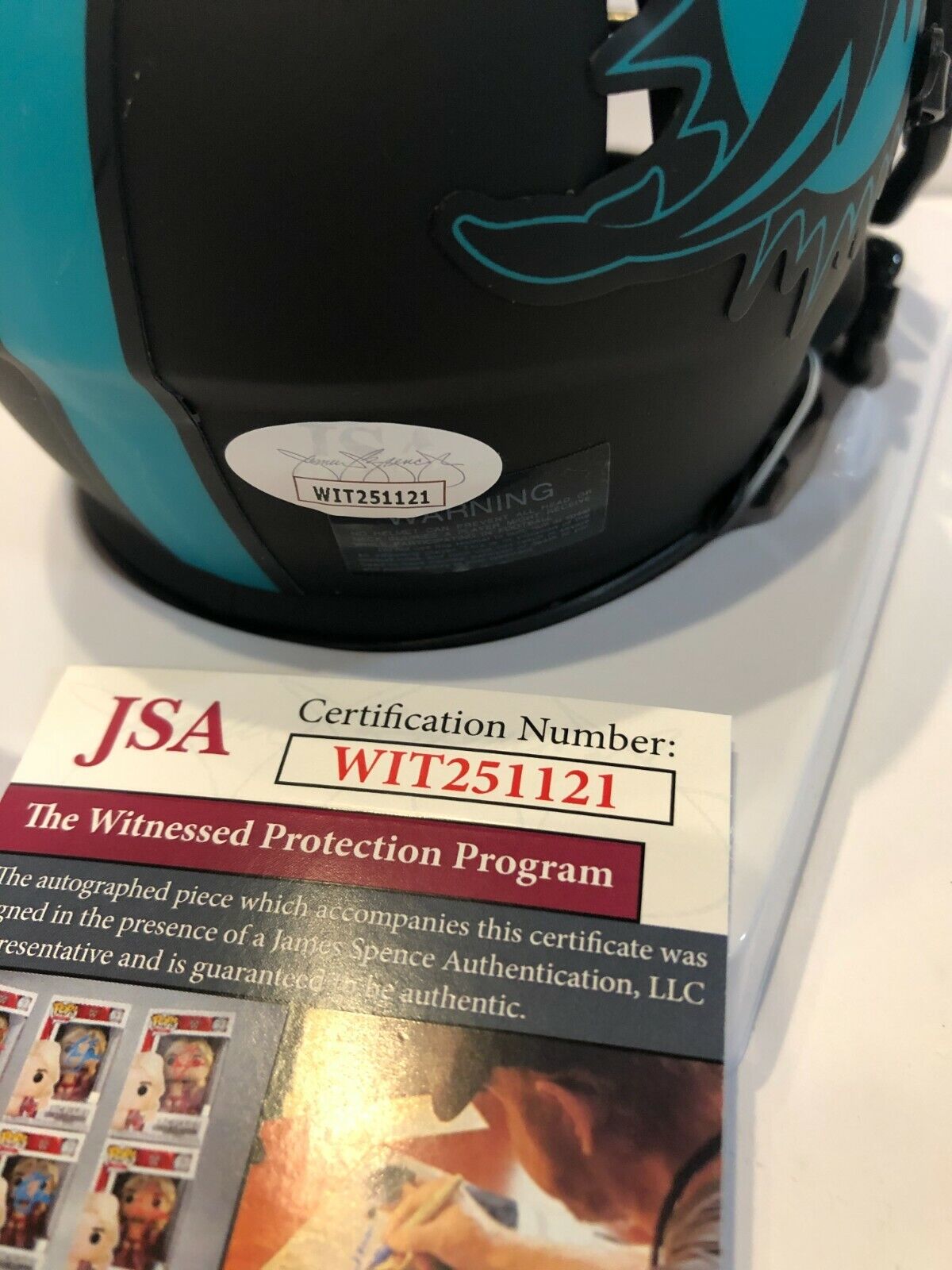 MVP Authentics Oj Mcduffie Autographed Signed Miami Dolphins Speed Eclipse Mini Helmet Jsa Coa 98.10 sports jersey framing , jersey framing