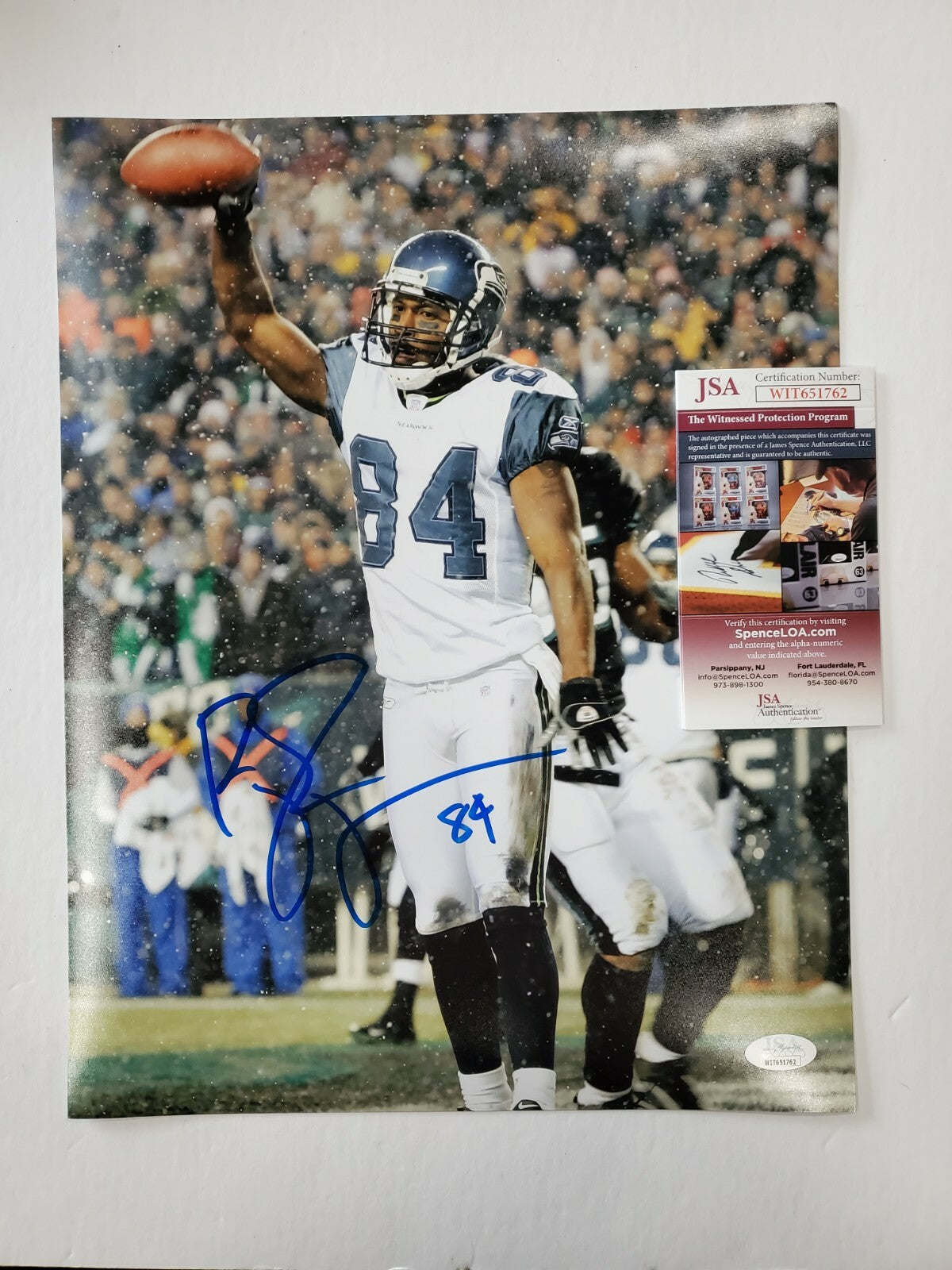 Seattle Seahawks Bobby Engram Autographed Signed 11X14 Photo Jsa Coa