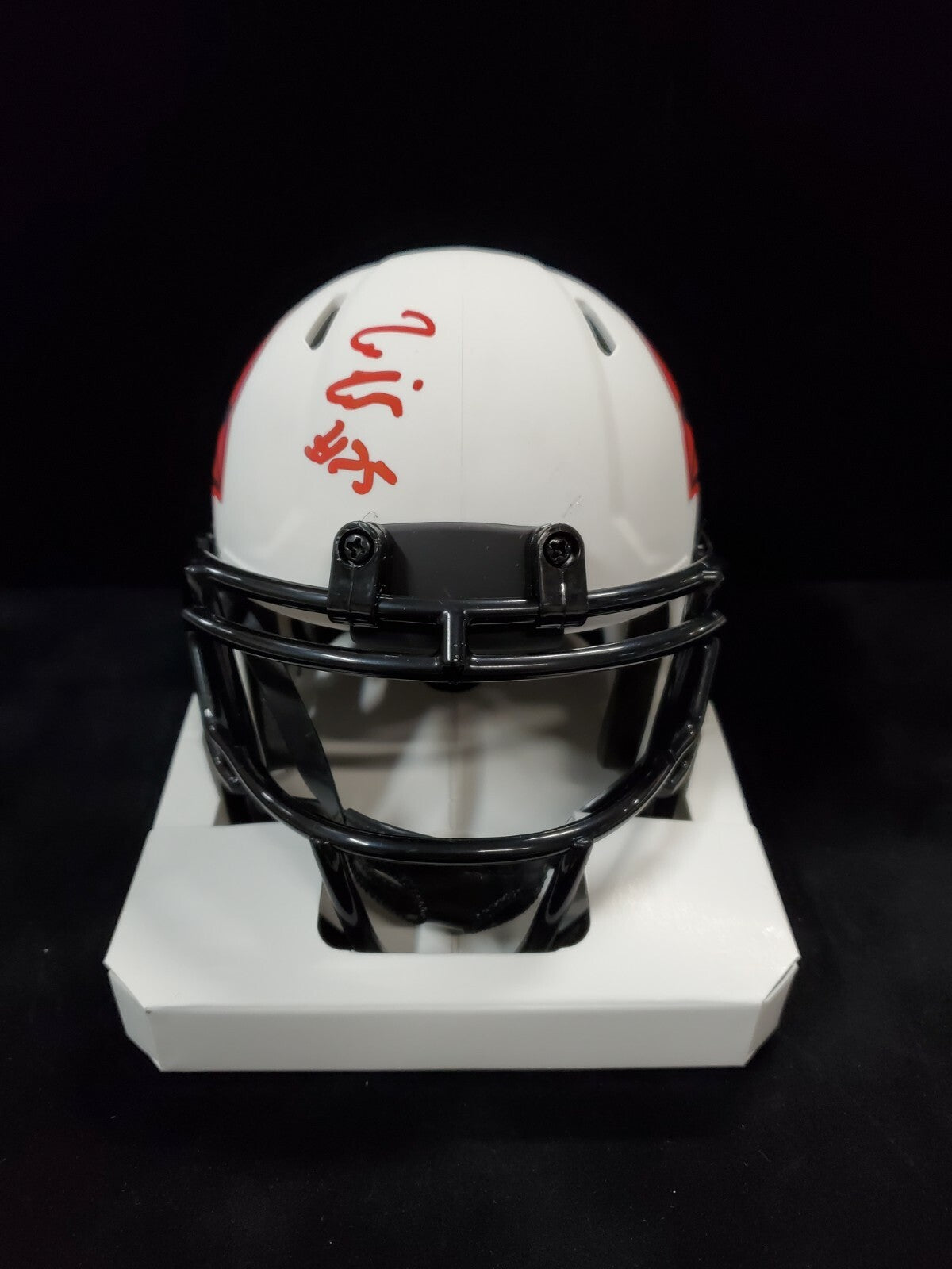 Arizona Cardinals Zaven Collins Autographed Lunar Mini Helmet Beckett Holo