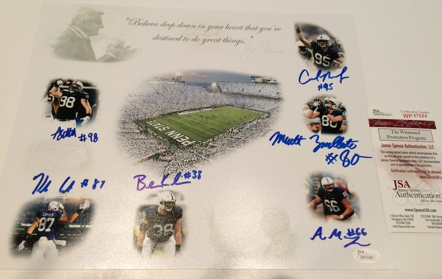 Mulit Signed Joe Paternos Last Recruits Penn State 11X14 Photo Jsa Coa