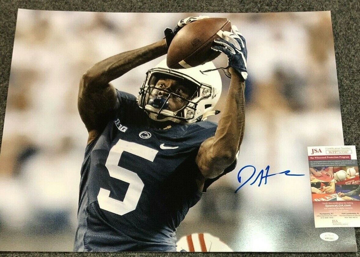 MVP Authentics Penn State Daesean Hamilton Autographed Signed 16X20 Photo Jsa Coa 71.10 sports jersey framing , jersey framing