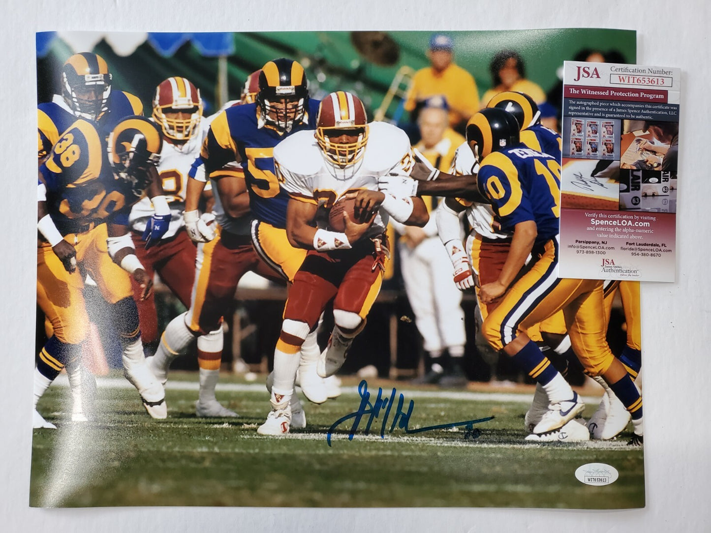 Washington Football Team Brian Mitchell Autographed 11X14 Photo Jsa Coa